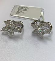 OEM 925 Sterling Silber Marquise-Schliff CZ Blumenförmige Ohrringe für Damen Hochzeiten, Exquisiter und Modischer Schmuck