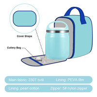 Bocal alimentaire isotherme en acier inoxydable pour enfants 800 ml, 100 % étanche, conservation thermique 24 heures, chaud/froid, camping