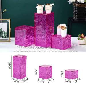 Support moderne et écologique pour gâteau en acrylique de qualité alimentaire et support pour cupcake de mariage présentoirs assemblés - Product Image 4