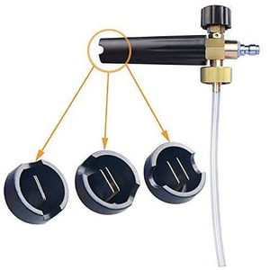 Juego de Pistola de Espuma con Boquilla de Latón Ajustable de Alta Presión de 1/4 de Pulgada, Pistola de Agua para Lavado de Autos con Kit de Recipiente de Espuma de Acero Inoxidable - Product Image 1