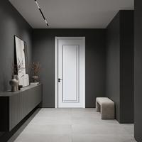 Porte intérieure en bois composite polymère MDF au design moderne, sur mesure, résistante aux rayures, pour projets de chambres d'appartement