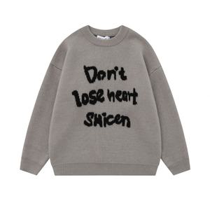 Suéteres de Pareja Personalizados al por Mayor, Suéter Navideño de Punto Jacquard con Cuello Redondo para Mujer - Product Image 1