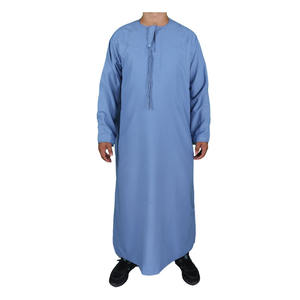 Jalabiya Thobe Estilo Omán para Adultos, Ropa de Oración Musulmana Hecha de Poliéster, Tallas Grandes 56-62 - Product Image 1