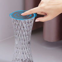 Lampe tactile RVB à 16 couleurs changeantes avec télécommande, lampe de table LED en cristal rose, lampes de bureau romantiques, selfie pour chambre à coucher