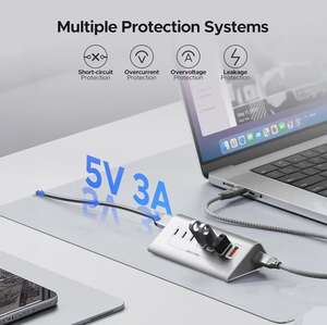 Syong ด็อกกิ้ง8-in-1แบบ USB-A, ที่มี10Gbps USB-A 3.2*4 / USB-C 3.2*2 /<span class=keywords><strong>sd</strong></span>/tf อะแดปเตอร์ฮับหลายพอร์ตฟรีไดร์เวอร์ - Product Image 3