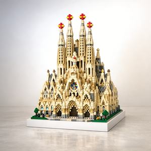 Bloques de Construcción de Plástico Personalizados DIY de la Sagrada Familia de Gaudí, España, para Regalo de Recuerdo para Adultos y Niños - Product Image 1