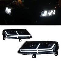 Mise à Niveau des Phares A6 C6 2005-2011 pour Audi, Feux Avant LED Dynamiques avec Animation de Clignotants, DRL Bi Xénon, Accessoires Auto