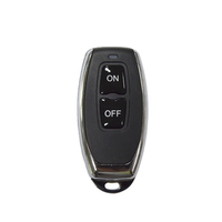 Télécommande universelle sans fil RF 433 MHz à 2 touches en ABS et métal avec code d'apprentissage pour porte de garage automatique et éclairage