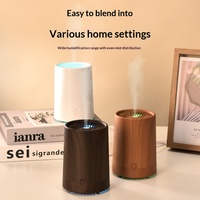 Nouveau Diffuseur d'Arômes Effet Bois pour Maison et Voiture, Type Brume, Alimentation USB, Humidificateur et Désodorisant Automobile Ultrasonique Mécanique à Pulvérisation Automatique
