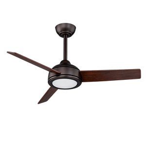 Ventilador de Techo Contemporáneo con Aspecto de Madera Marrón, Diseño de Tres Aspas, Ventiladores de Techo LED para Dormitorios y Salas de Estar Residenciales Modernas - Product Image 2
