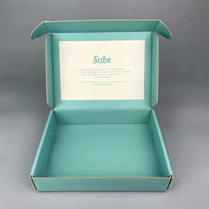 Caja de correo de papel grueso turquesa para ropa de bebé, embalaje de alta calidad - Product Image 3