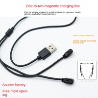 Cable de Carga Magnético Universal 2 en 1 para Gafas y Auriculares, Carga Rápida de 2.5mm