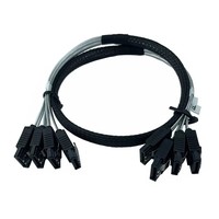 Kabel Data Hard Drive SATA 3.0 7Pin 4 Saluran 0.5M 6Gbps Kabel Sinyal HDD SSD Server Internal
