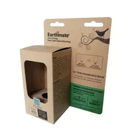Boîte de présentation marron en carton kraft avec logo personnalisé Protection de l'environnement Boîte en papier kraft boîte à crochet promotion