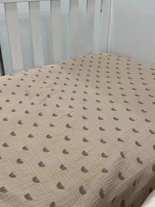 Boho Neutral <strong>Rainbow</strong> Baby Fitted <strong>Cot</strong> Sheets Newborn Baby Mattress <strong>Bedding</strong> Cover 100% Cotton Soft Baby Muslin Fitted Crib Sheet - Product Image 5