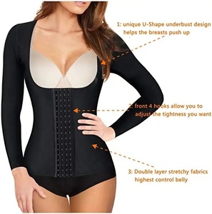Corset de taille pour femmes, contrôle du ventre, vêtements de mise en forme du haut du <span class=keywords><strong>bras</strong></span> Post-chirurgical, hauts de Compression plus minces - Product Image 4