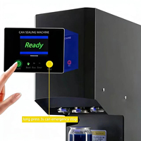 Machine de scellage rotative semi-automatique DEEPACK pour pots en plastique, avec levage manuel, pour l'emballage alimentaire et les snacks
