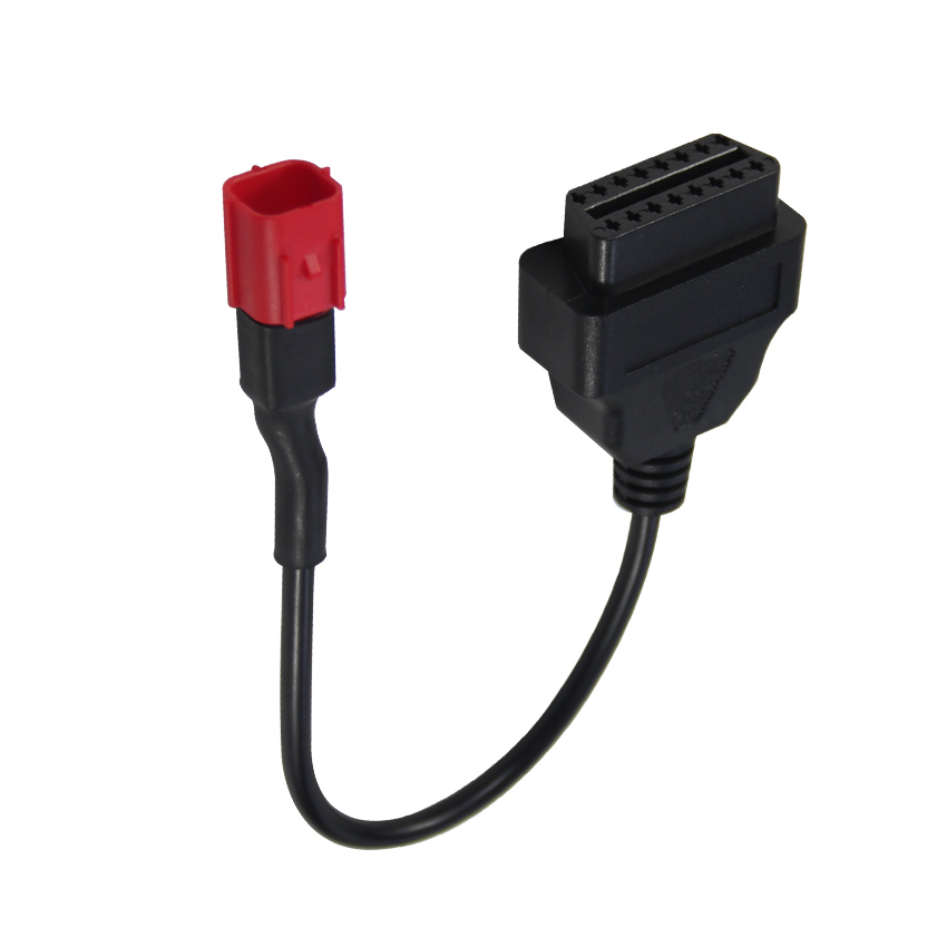 Euro5 6Pin Motocicleta OBD Cabo Para Yamaha Honda OBD2 De Diagnóstico Extensão Conector Adaptador Com Scanner Elm327 I.1183216491