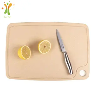 High grade 2 piece size eco rice husk fiber chopping block cutting board