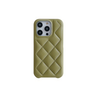 Étui de téléphone CHAOYIDIAN en cuir matelassé de grande taille couleur crème glacée pour iPhone 15 Pro Max 14 13 12, style élégant pour femme