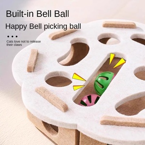 Filz-Katzenspielzeug Neigbares Interaktives <span class=keywords><strong>Puzzle</strong></span>-Futtertablett für Kätzchen und Haustiere - Product Image 4