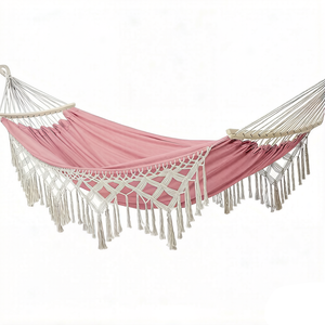 Hamaca Doble Portátil Moderna <span class=keywords><strong>para</strong></span> Exteriores, <span class=keywords><strong>Dos</strong></span> Cojines Decorativos, Tela de Algodón/Poliéster Ecológica y Duradera <span class=keywords><strong>para</strong></span> Muebles de Exterior - Product Image 4