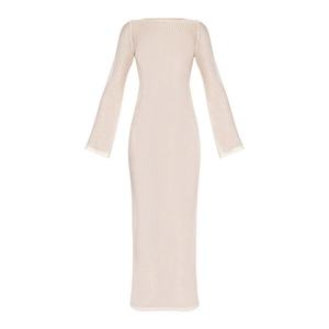 Vestido Maxi de Manga Larga Transparente con Logotipo Personalizado, Vestido Ajustado 2023 para Mujer - Product Image 5