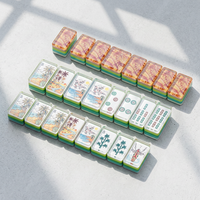 Jeu de Mahjong américain édition Côte Ouest Surf et Golden Retriever : Embrassez les vagues de la tradition