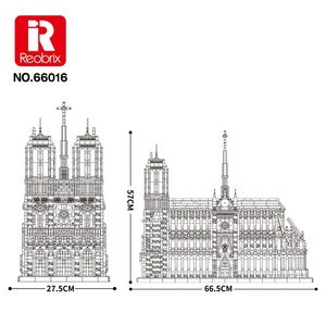 Reobrix 66016 7652 pièces en plastique ABS, ensemble <span class=keywords><strong>de</strong></span> blocs <span class=keywords><strong>de</strong></span> construction Notre-Dame <span class=keywords><strong>de</strong></span> <span class=keywords><strong>Paris</strong></span>, jouet éducatif DIY - Thème des bâtiments célèbres - Product Image 2
