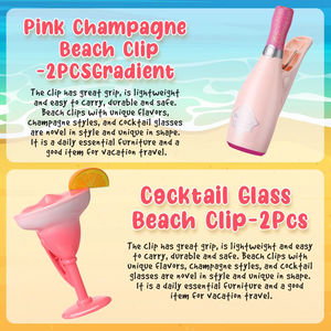 Robuste Kunststoff-Handtuchklammern in Sonderform Lustige Strandtuchhalter Wäscheklammern - Product Image 2