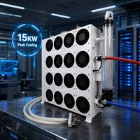 Radiateur tout-en-un 15 kW avec pompe à eau et réservoir, débit réglable 16 L/min pour système de refroidissement de serveur de minage de crypto-monnaies