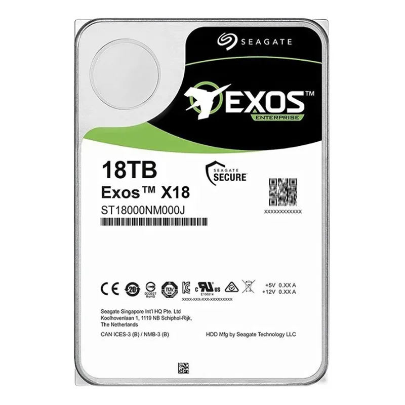 Seagate Exos ST18000NM000J HDD כונן קשיח 18TB 7200 סל"ד SATA 6 Gb/s 256MB מטמון 3.5-אינץ Enterprise כונן קשיח דיסק עבור שרת מחשב