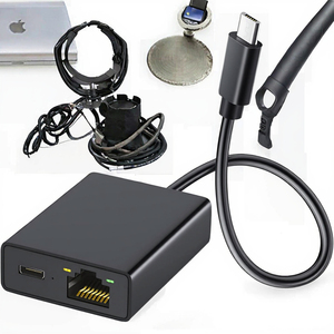 USB Type C เป็นอะแดปเตอร์เครือข่ายอีเทอร์เน็ต <span class=keywords><strong>RJ45</strong></span>แบบมีสายเข้ากันได้กับ4K ไฟติดอินเตอร์เฟซภายนอกมีในสต็อก - Product Image 3