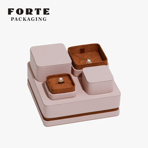 FORTE - Caja de Regalo para Joyería con Tapa de Diseño Nuevo, Bolsa de Papel y Base para Anillos, Collares y Conjuntos de Joyería de Cuero de Lujo - Product Image 3