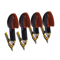 4 Pcs Universal Motorcycle Turn Signals Light Taillight Flexible 12LED Indicateurs Clignotants pour Honda MSX125 MT-09