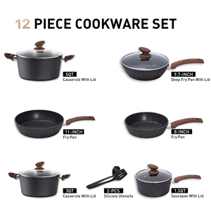 Professional 6-Piece Stainless Steel Eco-Friendly Cooking <b>Pots</b> <b>Pans</b> Set Glass Lid Gas Induction Ready Modern European Design - Product Image 2
