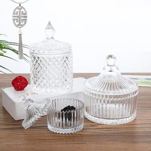 Portavelas de Cristal Transparente con Forma de Corona y Logotipo Personalizado, Adornos para Velas, Portavelas de Cristal para Velas de Té - Product Image 4