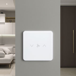 <span class=keywords><strong>T2</strong></span> Tuya WiFi pour maison intelligente 1 Gang tactile panneau de verre interrupteur en gros 10A Max. Courant 250V Max. Commutateur de ventilateur neutre de tension - Product Image 1