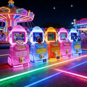 Adorabile Macchina da Gioco Arcade <span class=keywords><strong>per</strong></span> <span class=keywords><strong>Bambini</strong></span> a Moneta con Tema Famiglia <span class=keywords><strong>di</strong></span> Squali, Multigioco: Sparatutto, Corse, Pesca - Product Image 2