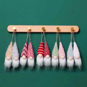 New Arrival Christmas Cloth Faceless Nordic Gnome Plush <b>Dolls</b> Handicraft Santa Tomte Rudolph Reindeer Hanging Decorations - Product Image 2