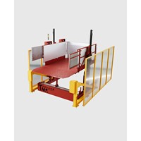 Mesa Elevadora de Columnas TM25EL-E - Hidráulica con Capacidad de 2500 kg para Carga en Muelles - Acero Pintado y Aluminio
