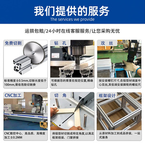 Profilés en aluminium 4040, norme européenne, profilés industriels en aluminium, grade 6063, traitement de surface par anodisation - Product Image 3
