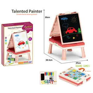 Tablero de dibujo para niños, juguete de doble tablero de dibujo para artistas