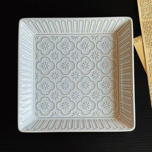 Plato Ovalado de Cerámica de 12 Pulgadas con Diseño Vintage en Relieve de <span class=keywords><strong>Malus</strong></span> <span class=keywords><strong>Spectabilis</strong></span> para Ensalada, Pasta, Sopa y Postre, Vajilla Floral Elegante para el Hogar - Product Image 5