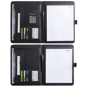 Tùy Chỉnh A4 Kinh Doanh Pu Leather Document Organizer Thăng Hoa Danh Mục Đầu Tư Trình Bày Thư Mục <span class=keywords><strong>Padfolio</strong></span> Với Máy Tính Và Note Pad - Product Image 2