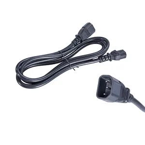 One minute three-pin tail power cord C13 to C14 one tow three male and female pair AC power extension cable
