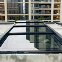 Profilé en aluminium Fenêtre motorisée en verre ouvert pour patio Fenêtre de toit électrique personnalisée automatique rétractable