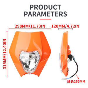 Cubierta de máscara de faro de motocicleta Universal de Material ABS con bombilla para EXC EXCF SX XC <span class=keywords><strong>125</strong></span> 150 250 350 450 - Product Image 2