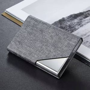 Pu Leather & Stainless Steel Cards Holder <b>Metal</b> Holders Slim Business Card Case <b>Wallet</b> - Product Image 4