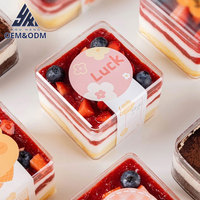 Boîtes d'emballage en plastique PS transparent jetables de qualité alimentaire, écologiques, OEM et ODM, certifiées ISO9001, logo personnalisé, personnalisables
